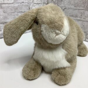 Vintage Chosen Tan Bunny Rabbit Plush Stuffed Animal Realistic Laying Rare HTF